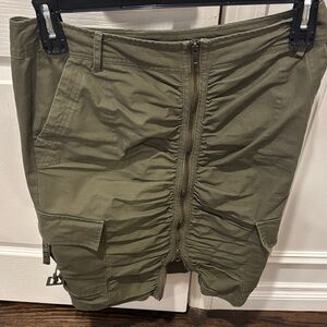 Olive Green Women's  Cargo Skirt